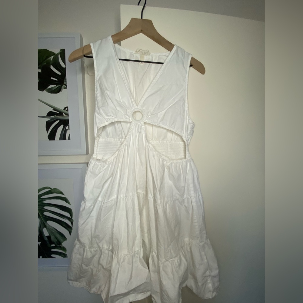 Derek Heart White Cutout Dress